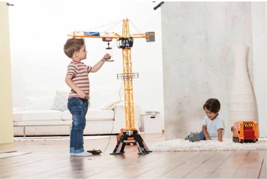 Dickie Toys - Giant Constructie Kraan 120 cm - Speelgoedvoertuig