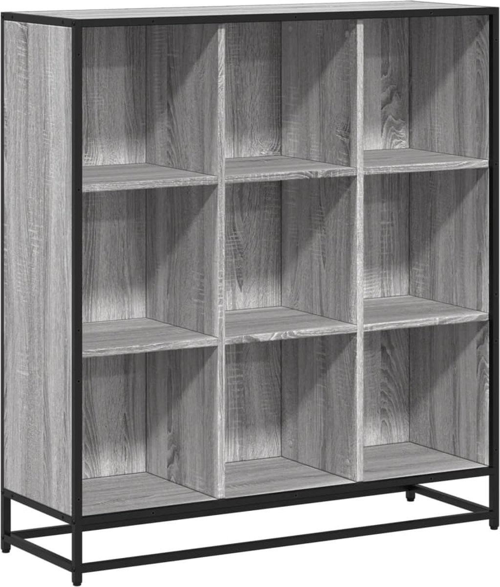 Boekenkast met deuren 76,5x30x154,5 cm hout bruin eikenkleur