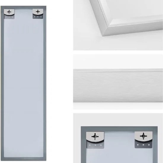 LIFEZEAL Volledige spiegel, ovale wandspiegel met frame in walnootkleur, 110 x 45 x 3 cm, retrostijl, decoratie voor make-up, jurk