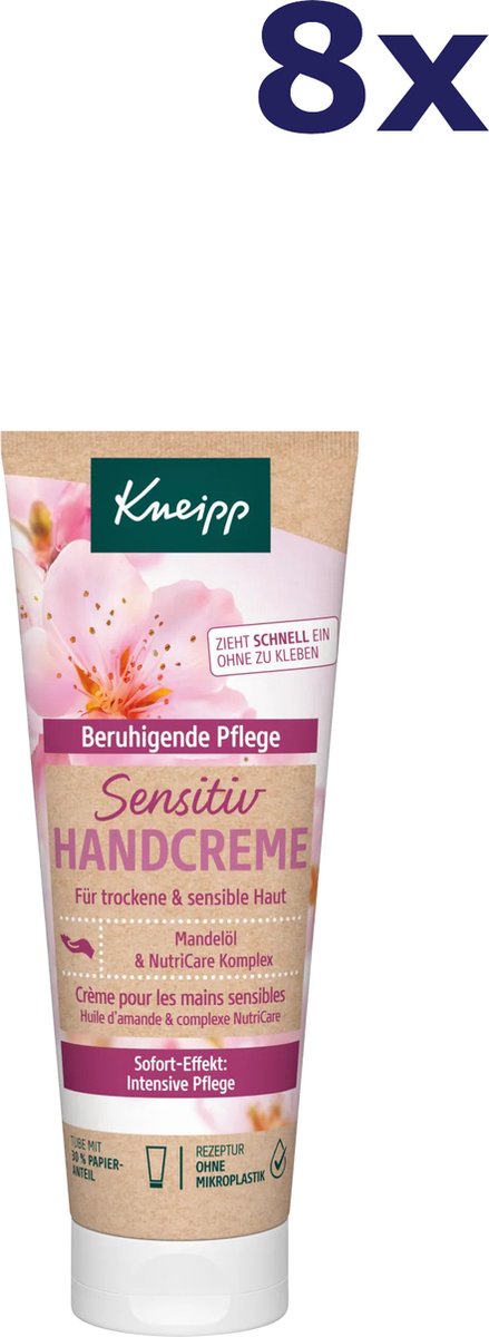 8x Kneipp Handcreme Amandelbloesem 75 ml