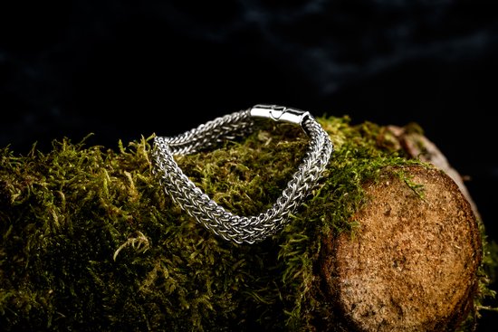 Donley - Bracelet pour homme - Bracelet tissé - Bracelet tressé - bracelet cubain - bijoux homme - bracelet maillons - bracelet maillons homme - 21 cm - bracelet argent - bracelet chaîne - chaîne - bracelet argent - bracelet argent - bracelet argent