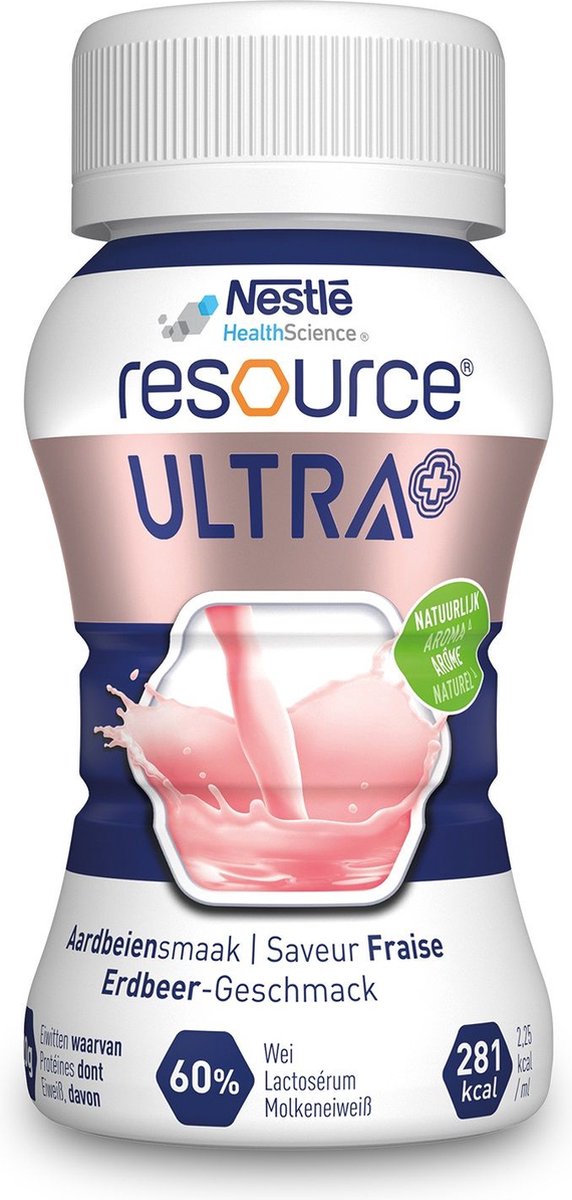 Goedkoopste Nestlé Resource Ultra Aardbei Drankje 4x125ml