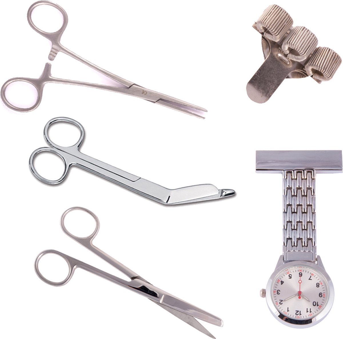 Goedkoopste Hospitrix Verpleegkundige Set Zilver | Scharenset Verpleegkundige | Verpleegsters Horloge - Zusterhorloge | Pennenhouder | Accessoires | MDR Gecertificeerd | Verpleegkundige Cadeau - Verpleegkundige Horloge - Zusterhorloge