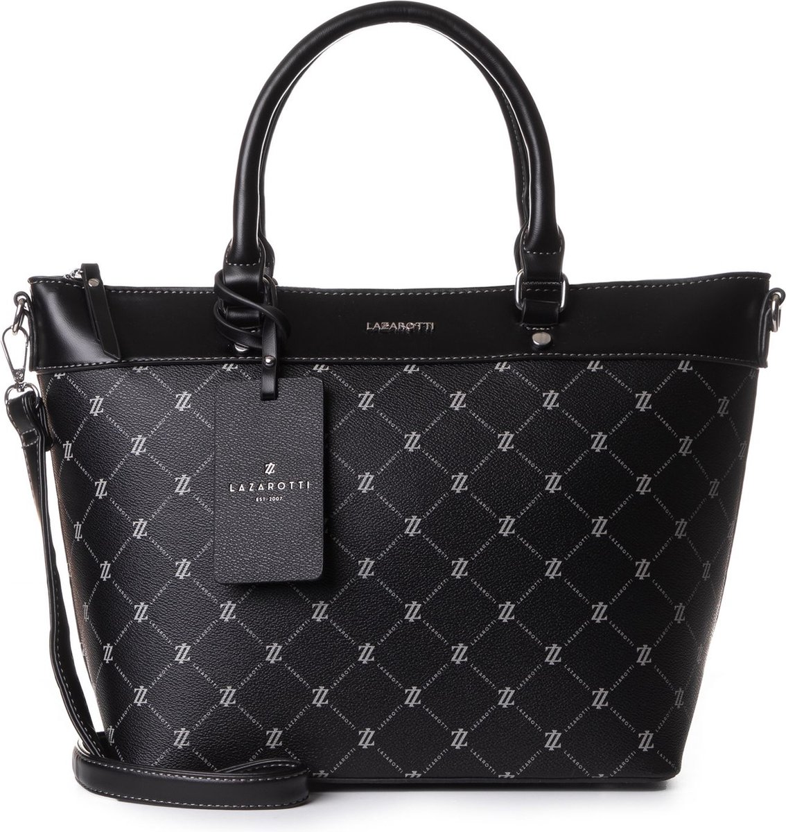 Lazarotti Handtas Schoudertas Palermo Handbag Black Zwart