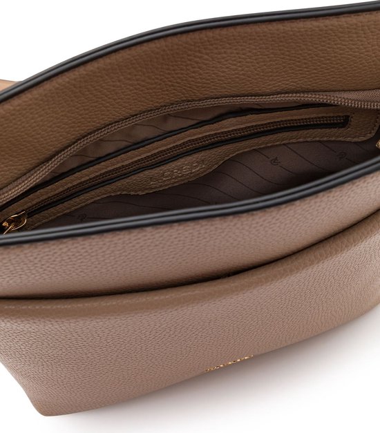 L.CREDI Sac à épaule bandoulière Olga Crossbody Bag Sand Marron clair