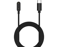 By Qubix - Oplader / Oplaadkabel - Geschikt voor Huawei Watch Fit 5 / 4 / 3 / 2 / 1 / Fit New / Fit Mini - Huawei Honor Band - Huawei Band 9 / 8 / 7 / 6 - USB-C aansluiting - 1 meter - Zwart