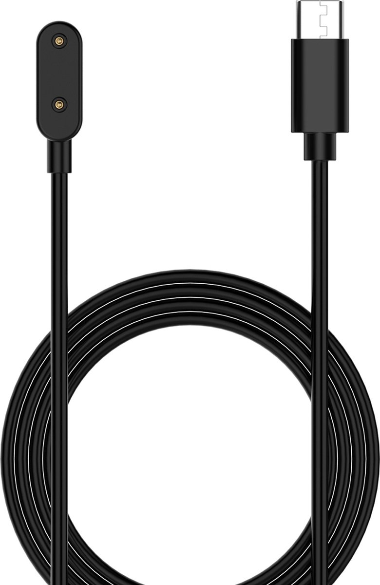 By Qubix - Oplader / Oplaadkabel - Geschikt voor Huawei Watch Fit 5 / 4 / 3 / 2 / 1 / Fit New / Fit Mini - Huawei Honor Band - Huawei Band 9 / 8 / 7 / 6 - USB-C aansluiting - 1 meter - Zwart