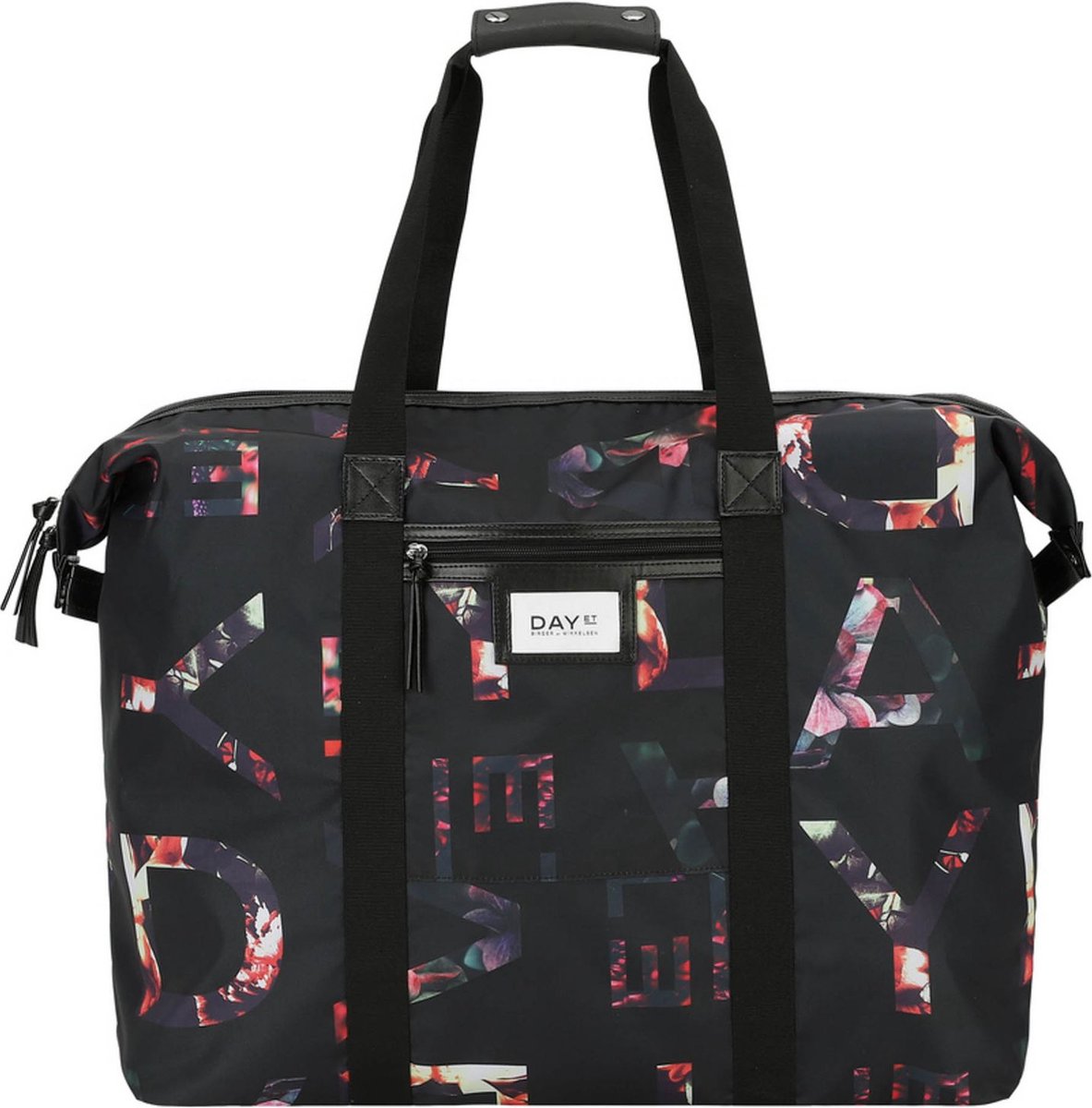 DAY ET Reistas Schoudertas Gweneth Print Weekend Bag Black Zwart Veelkleurig