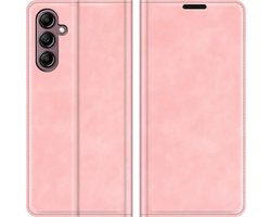 Cazy hoesje geschikt voor Samsung Galaxy A14 4G/5G - Hoesje met Pasjeshouder - Luxe Book Case - Roze