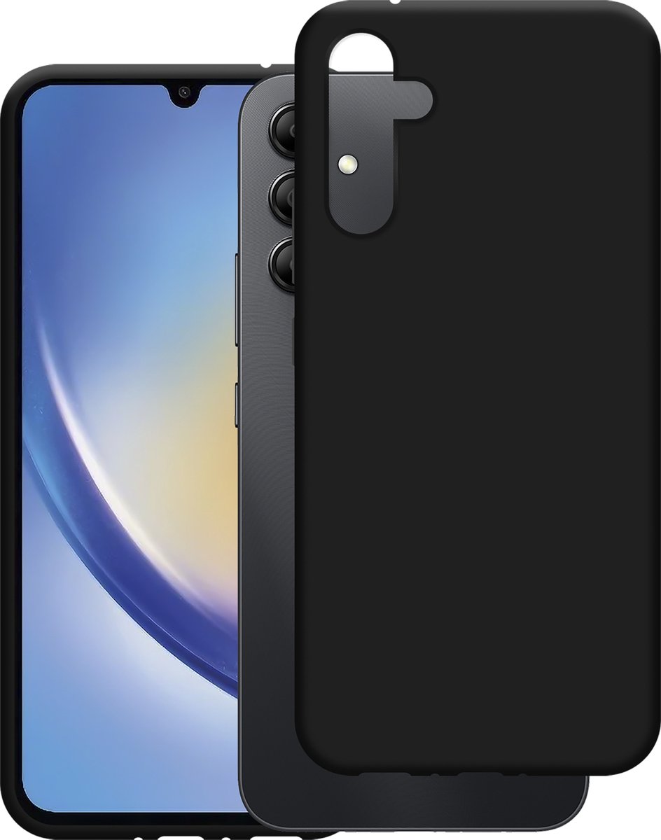 Cazy hoesje geschikt voor Samsung Galaxy A34 Hoesje Siliconen - Flexibele Case - Zwart