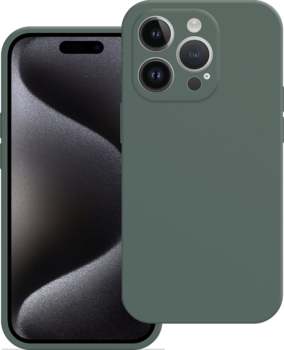 Cazy hoesje geschikt voor iPhone 15 Pro Hoesje - Color Backcover - Groen