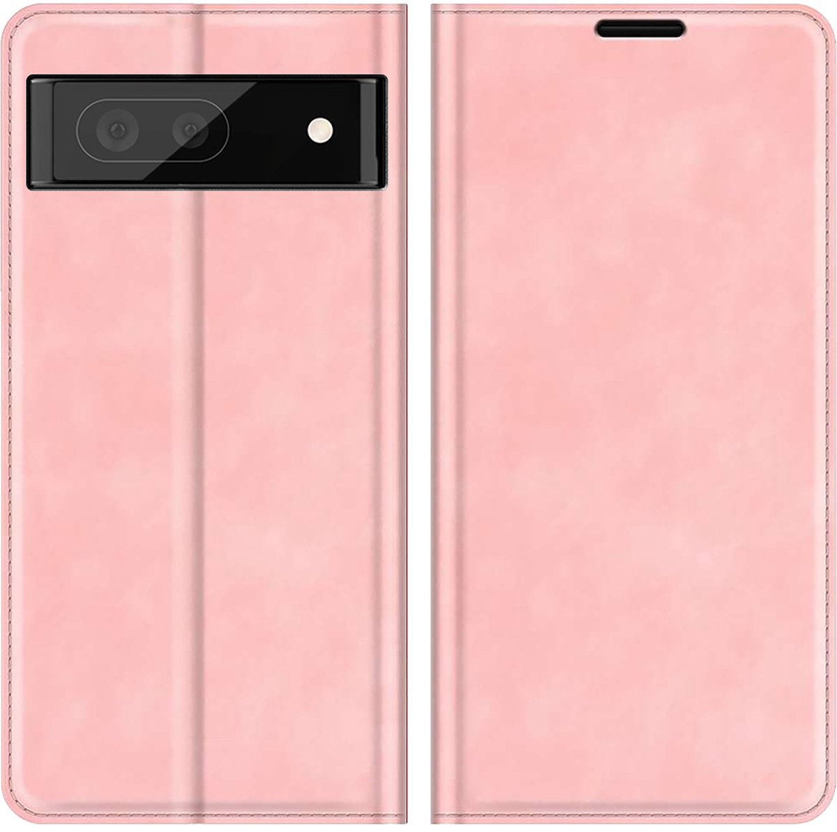 Cazy hoesje geschikt voor Google Pixel 7 - Hoesje met Pasjeshouder - Luxe Book Case - Roze