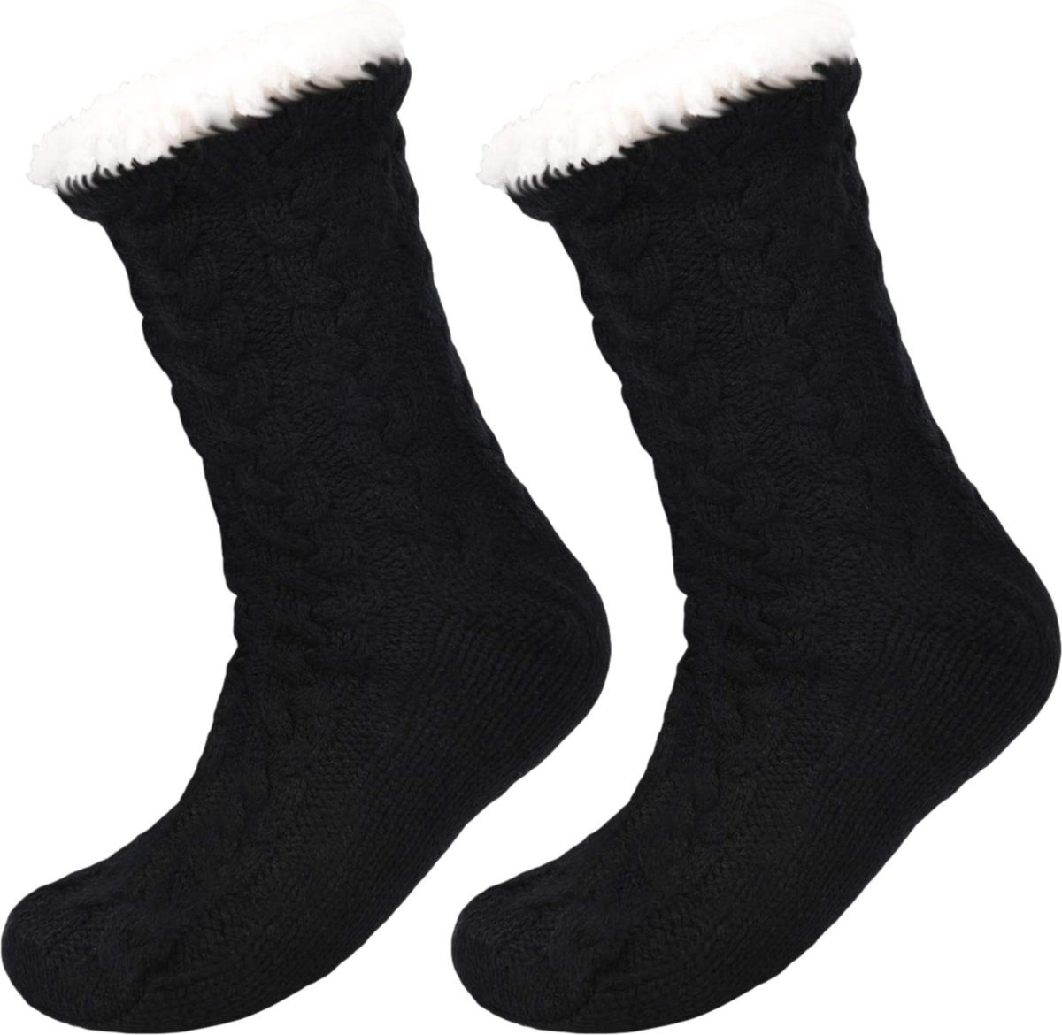 WVspecials Huissokken Dames en Heren Verwarmde sokken Anti Slip Sokken Fleece Sokken Dikke Sokken Fluffy Sokken Slofsokken Warme Sokken Bedsokken Gevoerde Sokken Winter Sokken Blauw groot