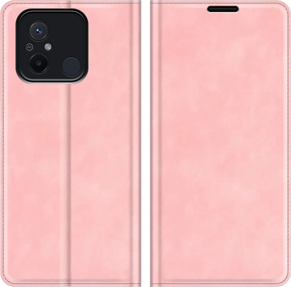 Cazy hoesje geschikt voor Xiaomi Redmi 12C - Hoesje met Pasjeshouder - Luxe Book Case - Roze