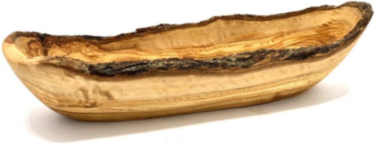 D.O.M. Brood- en Serveerschaal van Olijfhout met Rustieke Rand 35-39 cm – Unieke Natuurlijke Schaal voor Brood Groenten en Snacks