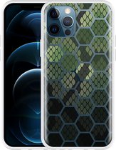 Cazy Hoesje geschikt voor iPhone 12 Pro - Snakeskin Honeycomb