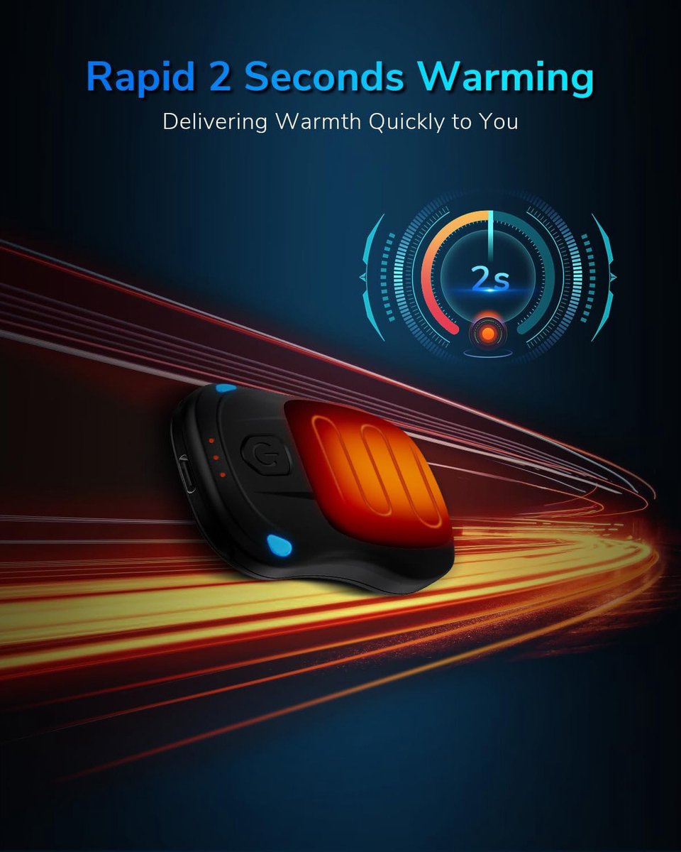 oCreon Oplaadbare Handwarmers 2 Stuks 8000mAh Magnetisch 24 Uur Warmte 3 Niveaus voor Buiten — cadeau in Sport & Outdoor - foto 6