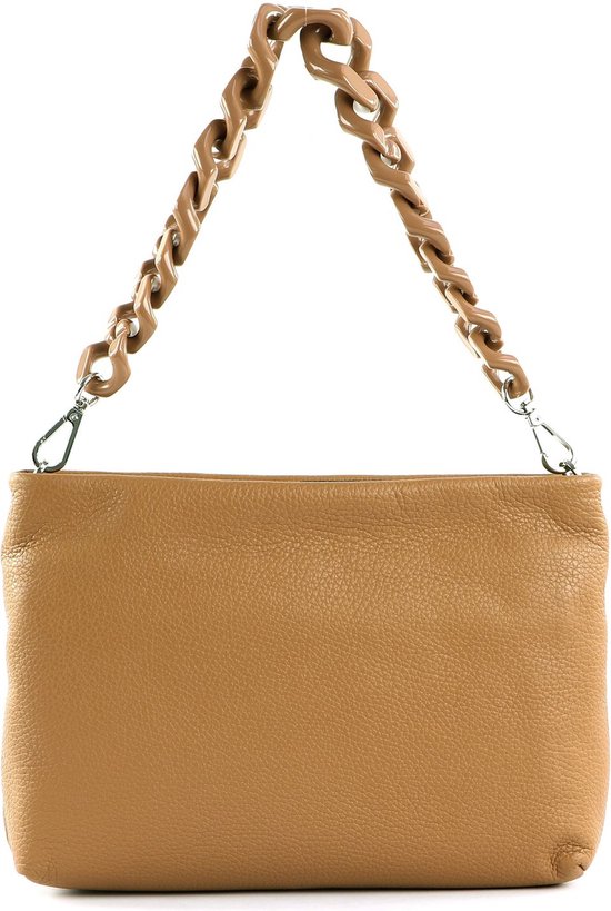 GIANNI CHIARINI Cuir Sac à épaule bandoulière Sac à épaule Brenda Crossbody Bag Cammello Marron clair