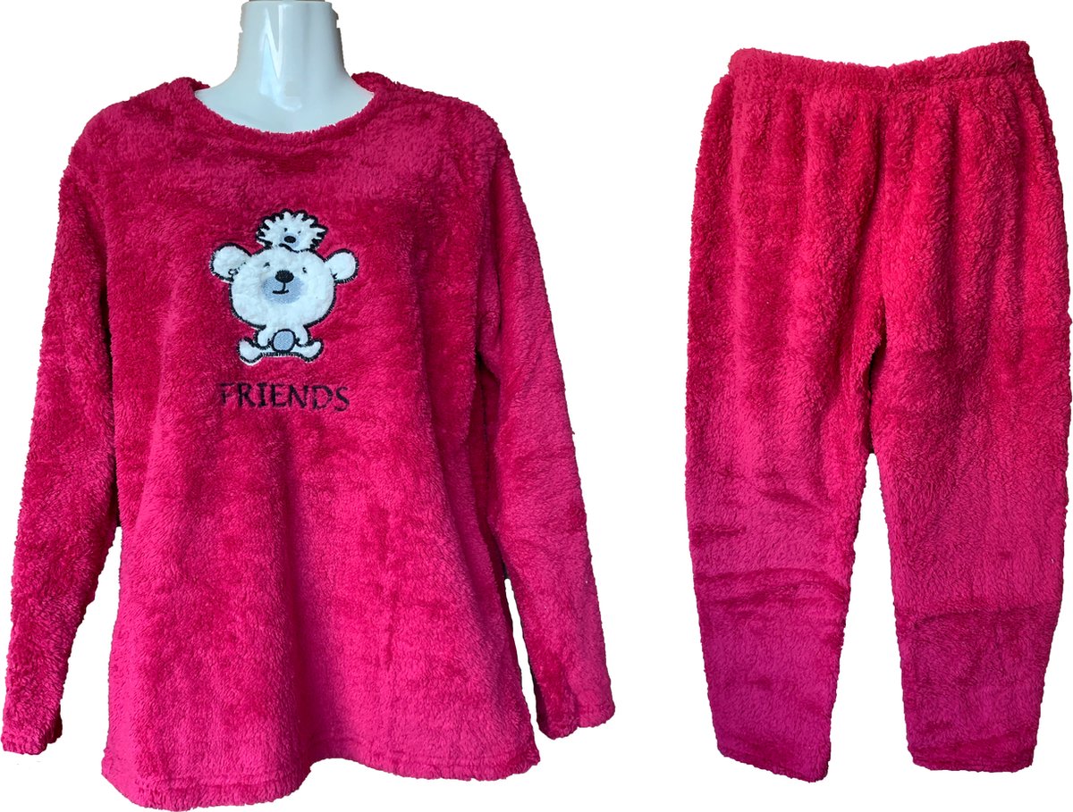 Dames Warme Huispak Roze Maat 2XL