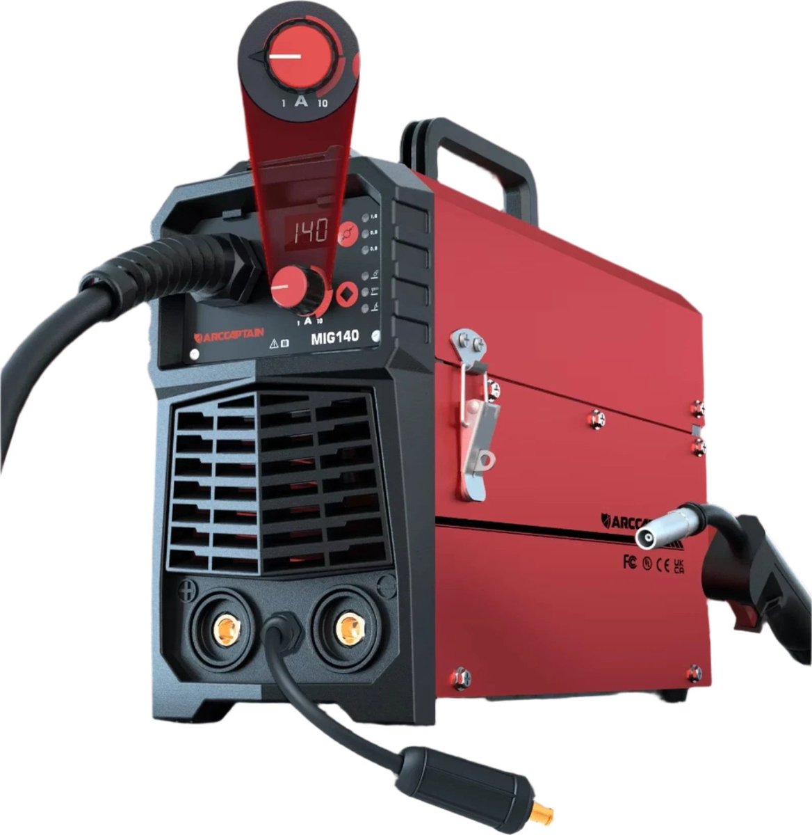 Arccaptain - Lasmachine - Elektrische Lasser - 4 in 1 - Lift Tig Argon ARC MMA Mig MAG Lasser - Geen Gas IGBT Synergy Tool