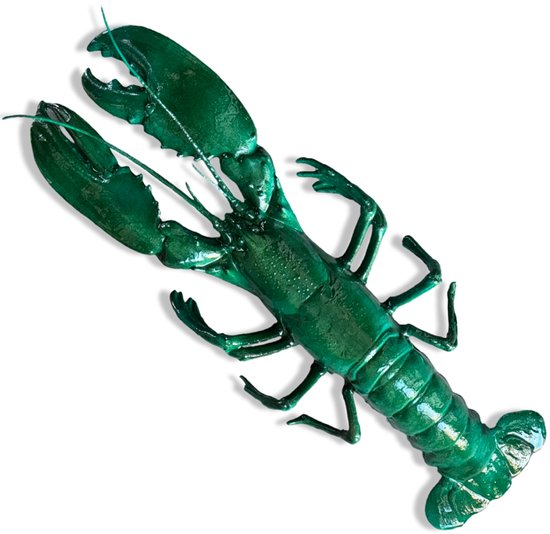 ORGNL Art Design - Kreeft - Epoxy - Decoratie - Wanddecoratie - Keukendecoratie - Zeegroen - 50x18 cm