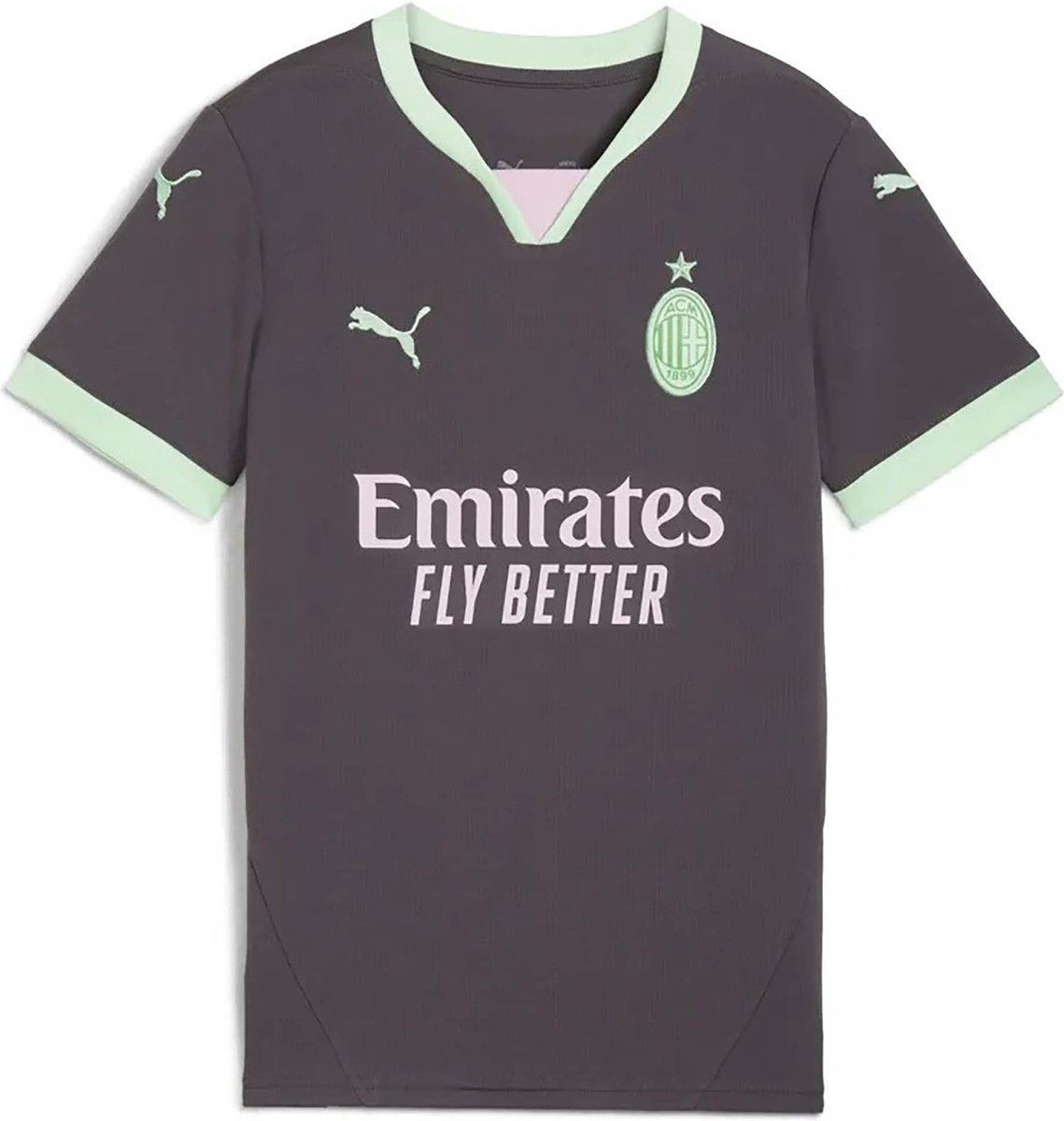Puma Acm Third Shirt Replica Jr T-Shirt Sportswear Kinderen Grijs