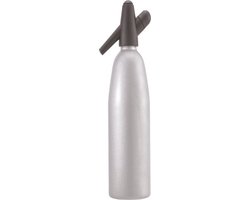 Mosa | Spuitwaterfles 1 liter RVS zwart | Soda sifon voor gaspatronen