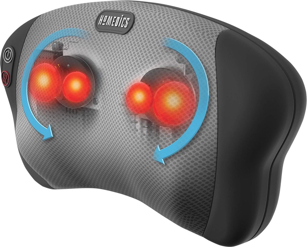 Goedkoopste Multifunctioneel Shiatsu Massagekussen met Warmtefunctie voor Rug, Schouders, Lage Rug en Benen - Draagbaar Massageapparaat