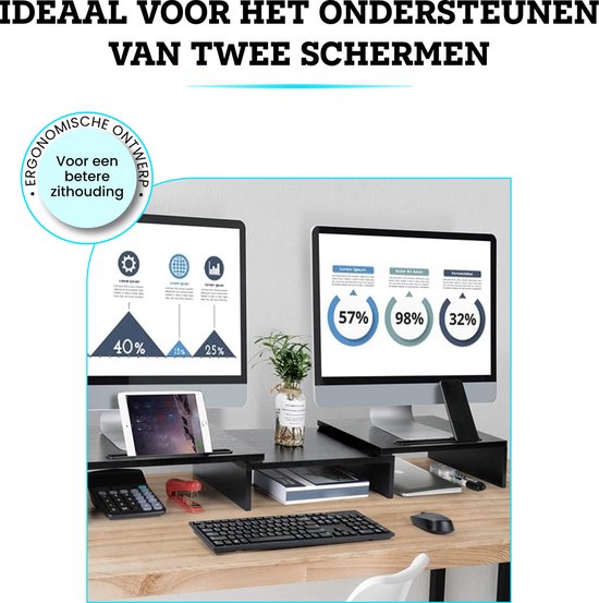 Monitor Verhoger - Monitor standaard - Monitorstandaard - 1 of 2