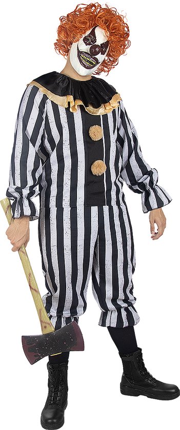 FUNIDELIA Déguisement de Clown Effrayant Deluxe pour Homme - Taille : L