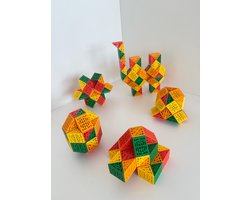Voordelige combi deal QY multi color opbouwbare Magic ruler / snake puzzle 36 + 72 sections (2 stuks) - (special edition)