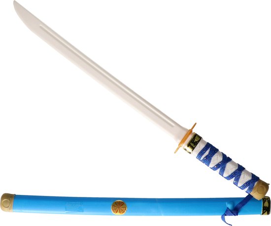 Atosa Zwaard voor een Ninja - blauw - verkleed speelgoed - 60 cm - kunststof - wapens - kind/adults - Carnaval - zwaarden