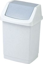 Curver Click-It Poubelle basculante 50 litres granit lux