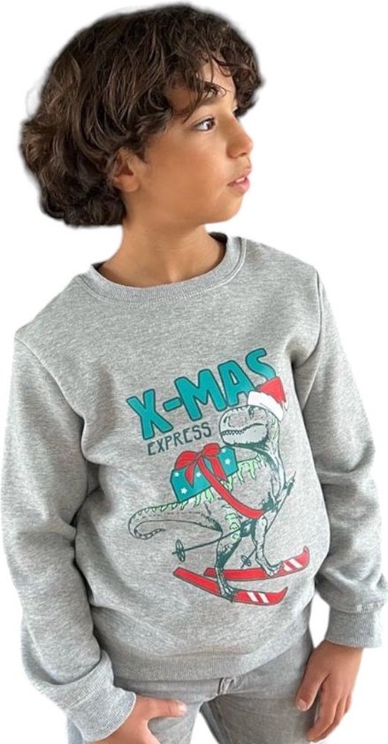 BOSS - Kinderhoodie van een katoenmix met contrastlogo