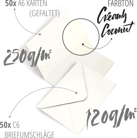 Set van 50 blanco vouwkaarten om te ontwerpen, beschrijven of bedrukken