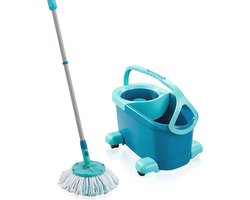 Clean Twist Disc Mop Ergo - Vloerwisser Met Microvezel Overtrek Voor Efficiënte Reiniging Op Tegels En Laminaat