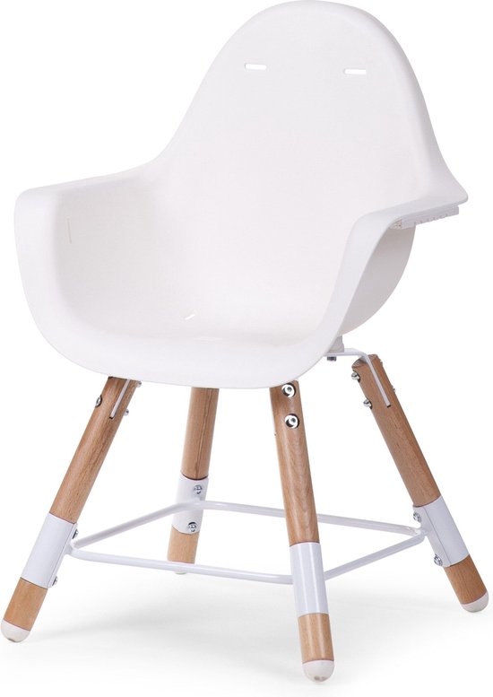Childwood Evolu 2 - Kinderstoel 2 in 1 met beugel - Naturel/Wit