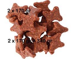 ** 2 X ** flamingo hapki - hondensnacks - LAM EN RIJST bone/nuggets 170 gr - glutenvrij - geen toegevoegde suikers - lekker en gezond 170 gr x 2 = 340 gr