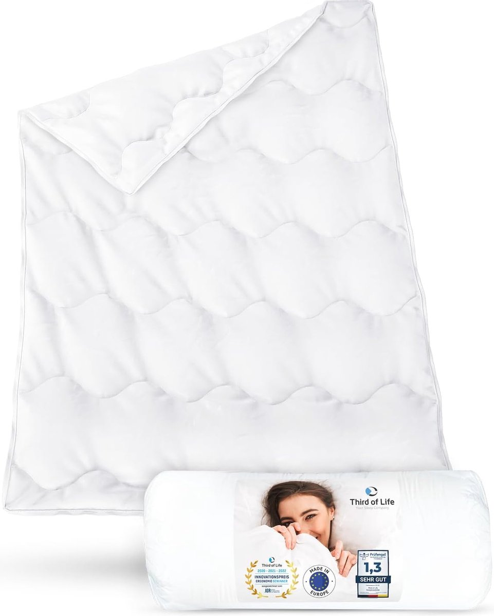 Dekbed 135x200cm - 100% Gerecycled PET - Duurzaam Donsdeken voor 4 Seizoenen - Thermoregulerend & Allergievriendelijk