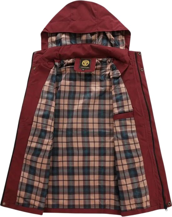 Coupe-vent pour homme Bovista - Coupe-vent - Imperméable - Veste à capuche - Veste d'extérieur - Adulte - Rouge - Taille S