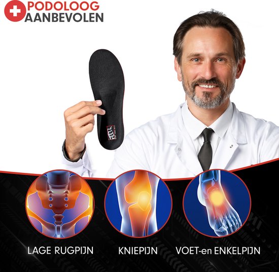 Semelles Feetz® 'ProSole' pour éperon calcanéen - Semelles intérieures médicales pour éperon calcanéen, fasciite plantaire et pieds plats - Homme et femme - Conçues par des podologues - Taille 43