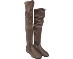 SUPER ME- SUEDELOOK LAARS- KHAKI-OMSLAG-38