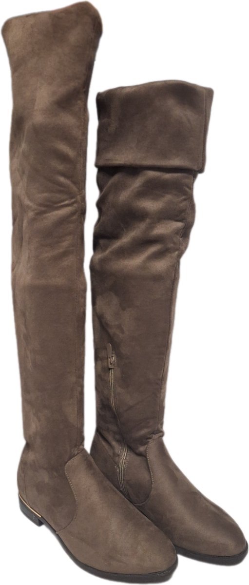 SUPER ME- SUEDELOOK LAARS- KHAKI-OMSLAG-38
