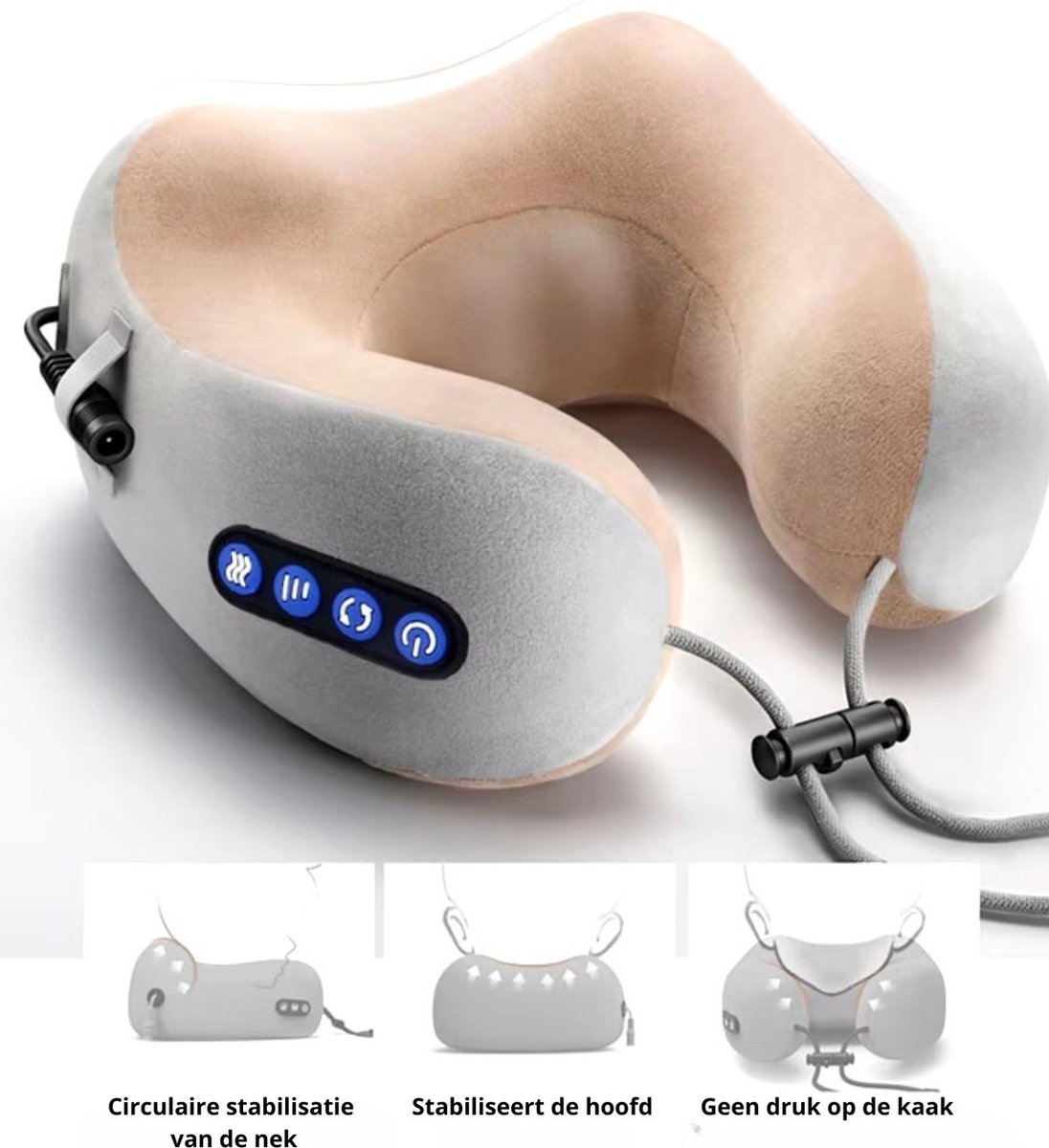 Norskland Massage Kussen - Travel & Reis Kussen - Nek & - afbeelding 3