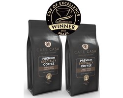 CafeCasa Specialty Coffees koffiebonen 1 KG - vers gebrand - koffiebonen proefpakket - koffiebonen machine - premium 100% Arabica koffiebonen CafeCasa Specialty Coffees koffiebonen 1 KG - vers gebrand - koffiebonen proefpakket - koffiebonen machine - premium 100% Arabica koffiebonen