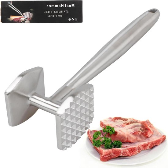 26 cm Roestvrij Stalen Vleesklopper Dubbelzijdig Anti-aanbak - Voor ...