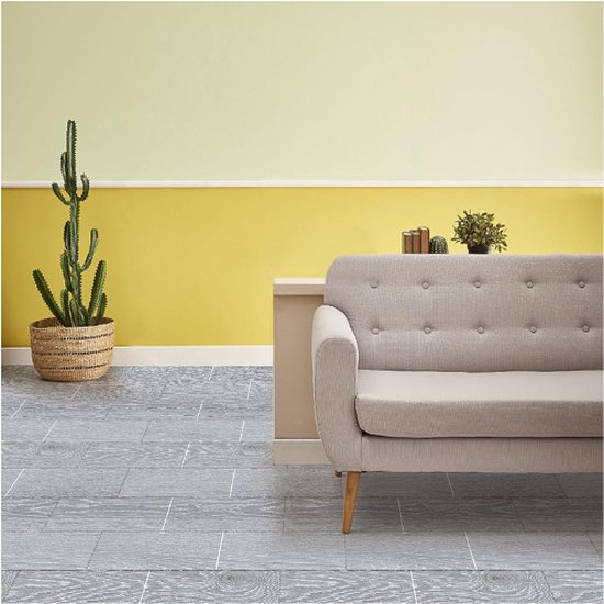 VEELIKE Zelfklevende vloertegels, betonlook, 24 stuks, 60 cm x 30 cm