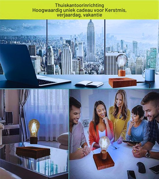 Gingko Evaro Lightbulb zwevende lamp walnoten | ZIN Aan Tafel