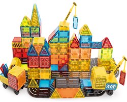 foto van Magnetic Tiles - Magnetisch Speelgoed - Magnetische Tegels - Educatief & Constructie - Montessori Speelgoed - 42 Stuks - Magnetische Bouwstenen - Magnetische Bouwblokken - Bouw je Magna Wereld - Kinderen - Olvy