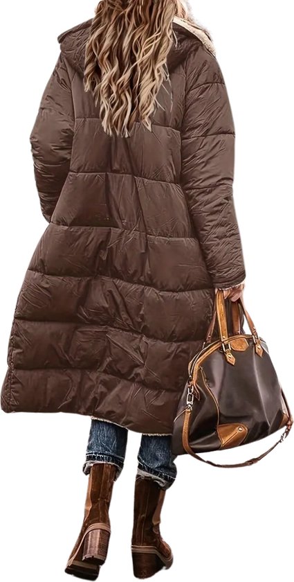 Manteau d'hiver Nivard - Parka - Femme - Hiver - Manteau - Adulte - Élégant - Café - M